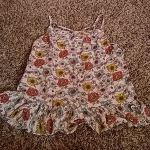 Flower spaghetti strap blouse